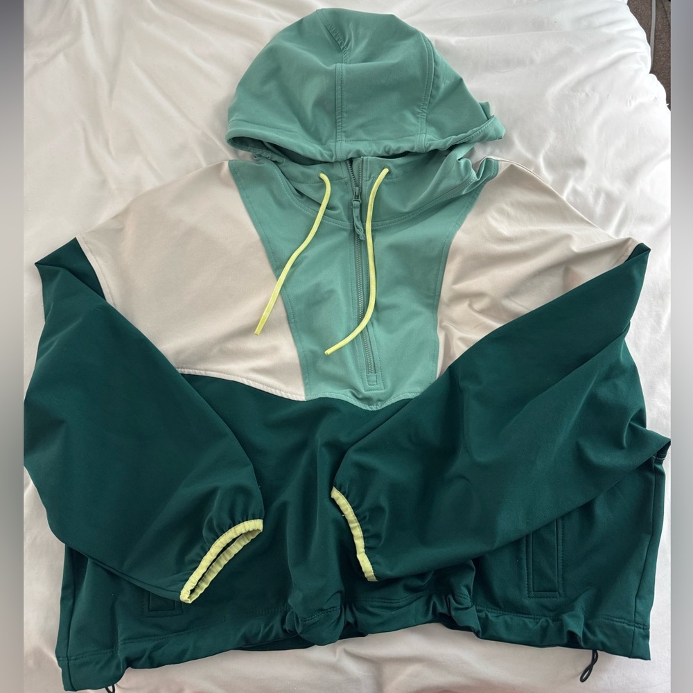 Colorblock Hoodie with 1/4 zip